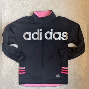 NWOT Adidas Black Jacket with Pink Lining